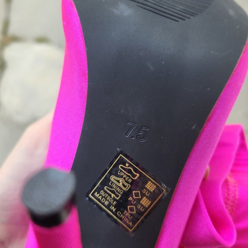 AZALEA WANG Taytay Fuchsia Stiletto Pant Boots - Picture 4 of 4